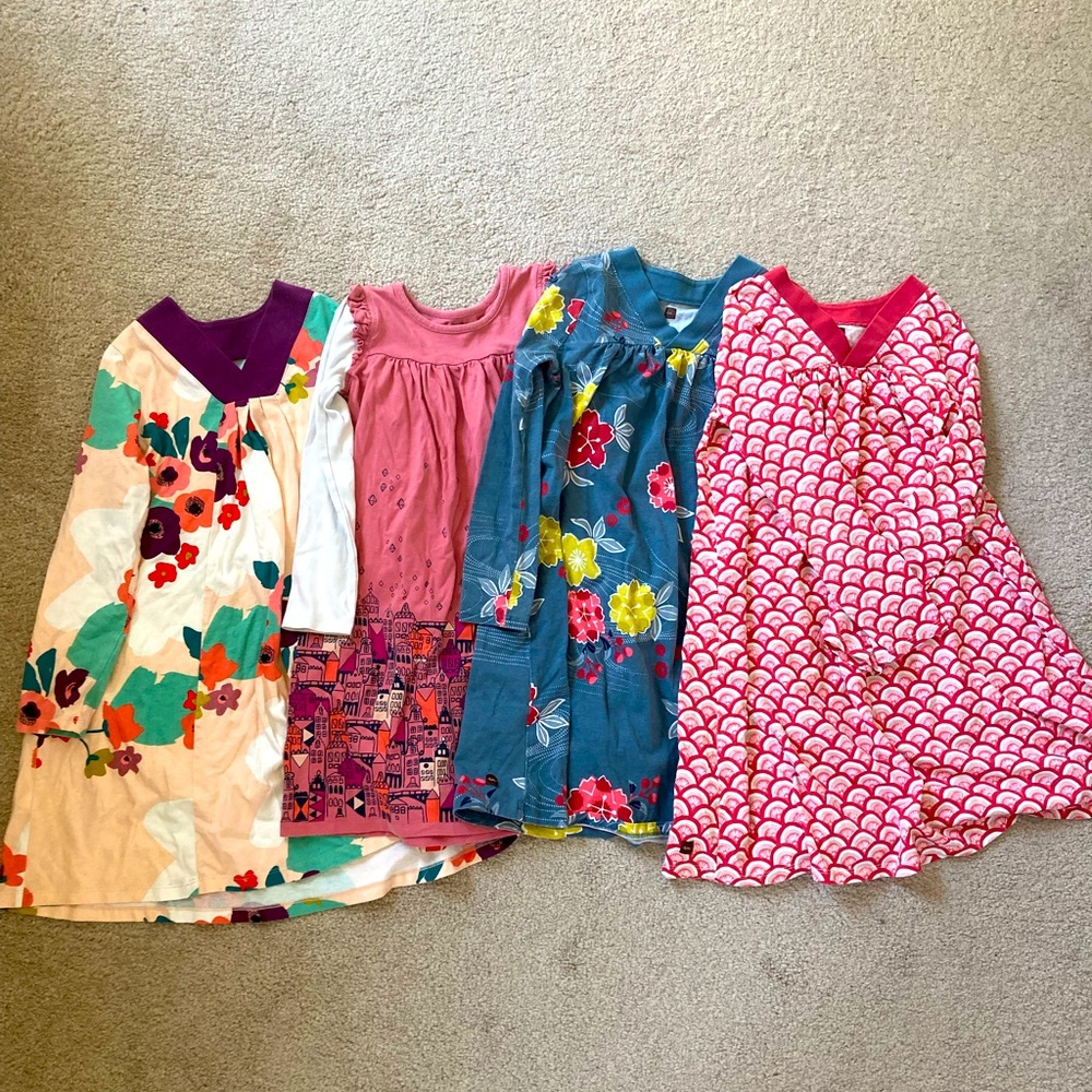 Tea Collection Little girl dresses in great condition, all size 8